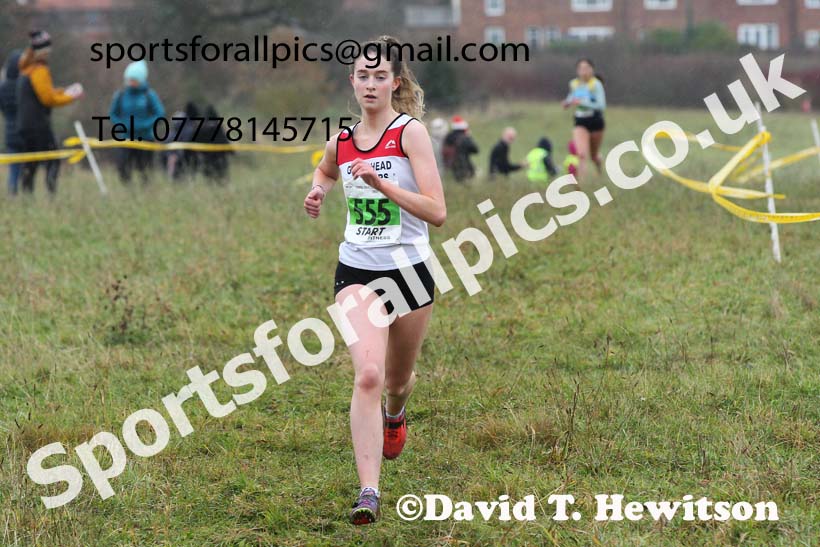 Womens under-17s and under-20s, 2021 North Eastern Cross Country Championships, Sedgefield. Photo: David T. Hewitson/Sports for All Pics